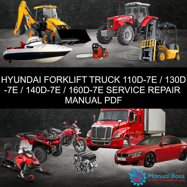 download Hyundai 110D 7E 130D 7E 140D 7E 160D 7E Forklift Truck able workshop manual